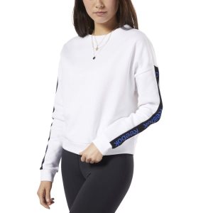 Reebok Training Essentials Logo Crew Sweatshirt Damen - Weiß - DE 643-ZFO